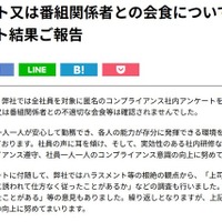 ニッポン放送「不適切な会食等は確認されませんでした」社内アンケート結果公表