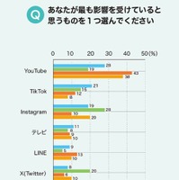 もっとも影響を受けているメディア　(c) Girl Scouts of Japan