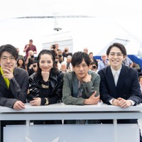 川村元気監督、小松菜奈、二宮和也、平瀬謙太朗氏、「８番出口」フォトコールの様子（C）Kazuko Wakayama