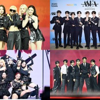 （上段）i-dle、ZEROBASEONE（下段）HANA、&TEAM（C）ASEA組織委員会