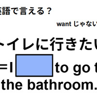 英語で「トイレに行きたい」はなんて言う？