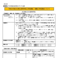 学校ごとに定める「推薦要件」「調査書点に係る基準」「評価の観点」「比重（割合）」などの記載例