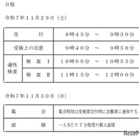 日程