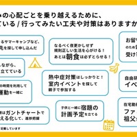 夏休みの心配事に対する工夫