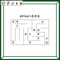 クイズです！「SからGへむかえ」迷路とバラバラのカタカナから、答えを導きましょう【難易度LV２.・甘口】
