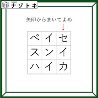 クイズです！「矢印からまいてよめ」どんな言葉が隠れているでしょうか？【難易度LV２.・甘口】