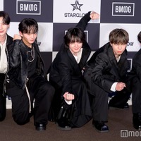 「BMSG 3rd BOYS GROUP【STARGLOW】プレデビュー記者会見」に出席したADAM、TAIKI、RUI、GOICHI、KANON（C）モデルプレス