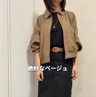 今、頼れる【GU】軽めジャケット。ロングスカートを合わせて大人カジュアルに【40代の毎日コーデ】