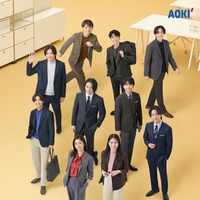 timelesz、3組に分かれスーツの魅力紹介 上戸彩＆今田美桜と「AOKI」新CM出演