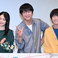 「ぼくたちん家」第1話完成披露試写会に出席した白鳥玉季、及川光博、手越祐也（C）モデルプレス