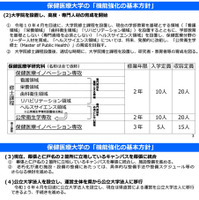 保健医療大学の「機能強化の基本方針」