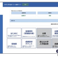 共通テスト出願サイト（イメージ）