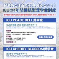 ICUの4年間継続型奨学金制度（2026年度入学生向け）