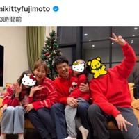 藤本美貴、家族5人でクリスマスコーデ披露！「かわいい」「子供達大きくなりましたね」の声