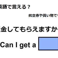 英語で「返金してもらえますか」は何て言う？