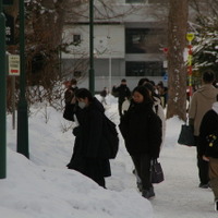 北海道大学試験場（札幌キャンパス）2026年1月17日 共通テスト1日目のようす