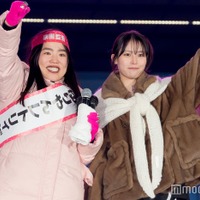 映画「禍禍女」公開直前！大演説会 in 新宿・歌舞伎町に出席したゆりやんレトリィバァ、南沙良（C）モデルプレス