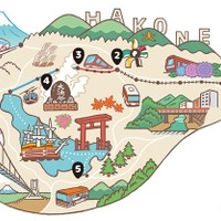 パネル設置場所：箱根湯本駅・箱根強羅公園・早雲山駅・大涌谷駅・箱根町港