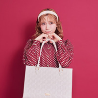 ミニー／リボンキルティングトートバッグ（Off White）￥13,900