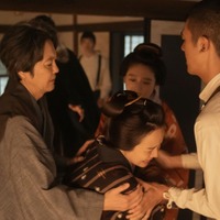 岡部たかし、夏目透羽、高石あかり、日高由起刀「ばけばけ」第100話（C）NHK