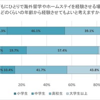 子供にひとりで海外留学やホームステイを経験させる場合、どのくらいの年齢から経験させてもよいと考えますか