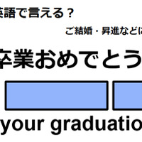 英語で「卒業おめでとう」は何て言う？