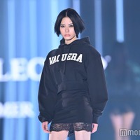 安斉星来、甘辛コーデでクールランウェイ「驚異のスタイル」「脚長すぎ」の声【TGC2026 S/S】