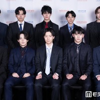（前列左から）鈴木啓行さん、上平恵太さん、片平航太さん、中村匠吾さん、原太星さん（後列左から）水澤諒哉さん、澄川明良さん、高岡遼佑さん、林航生さん、隈部飛鵬さん（C）モデルプレス