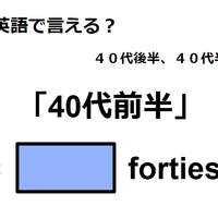 英語で「40代前半」は何て言う？