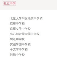 参加校：私立中学