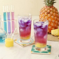 管理栄養士監修サイエンスレシピ、pH反応を利用した「色がかわる!?魔法のドリンク」