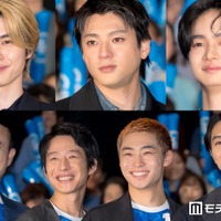 （上段左から）本田響矢・山田裕貴・越山敬達（下段左から）ノボせもんなべ、水間ロン、八村倫太郎、細田善彦（C）モデルプレス