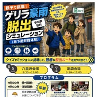 親子で挑戦！ゲリラ豪雨脱出シミュレーション（地下街避難体験）