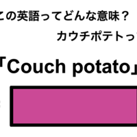 この英語ってどんな意味？「Couch potato」