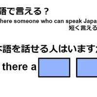 英語で「日本語を話せる人はいますか」は何て言う？