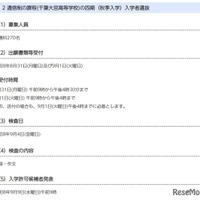 通信制の課程（千葉大宮高等学校）の四期（秋季入学）入学者選抜