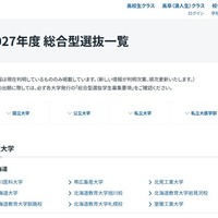 【大学受験2027】総合型選抜、国公私立大の一覧公表…駿台