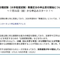 2026年度秋の国家公務員採用総合職試験（大卒程度試験）教養区分、申込開始