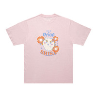 ちいかわ×オリオンビール シーサーのおみやげやさん Tシャツ ライトピンク_SHISA／©nagano©Uema©Orion