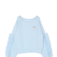 【ちいかわ/dazzlin　specialcollection】フリルスリーブニットプルオーバー