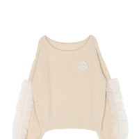 【ちいかわ/dazzlin　specialcollection】フリルスリーブニットプルオーバー