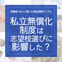 「私学無償化制度は、志望校選びに影響した？」
