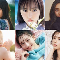 （上段左から）五百城茉央、遠藤さくら、井上和（下段左から）川崎桜、一ノ瀬美空、筒井あやめ（提供写真）