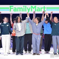 （前列左から）八木莉可子、落合宏理、曽我部恵一、吉田鋼太郎（C）モデルプレス