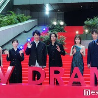 「日テレ10月期ドラマ合同制作発表会見」に出席したチ・チャンウク、今田美桜、伊藤沙莉、大泉洋、山下智久、志田彩良、福士蒼汰、風間俊介（C）モデルプレス
