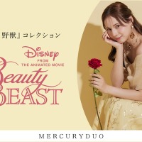 【ディズニーコレクション】美女と野獣/プリントオフショルワンピース／22,000円（税込）