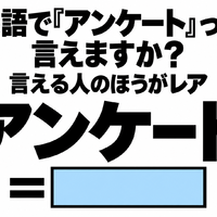 英語で「アンケート」って言えますか？言える人のほうがレア