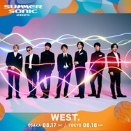 WEST.「SUMMER SONIC 2024」出演決定 東京＆大阪両公演メインステージに登場