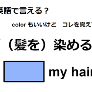 英語で「（髪を）染める」ってなんて言う？