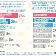 子供の教育においてどのようなことに不安を感じているか